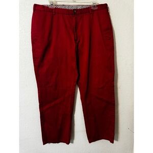 Onward‎ Reserve Mens Pants Red Cotton Twill Chino Straight Leg 36x30 Preppy